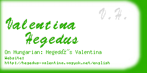 valentina hegedus business card
